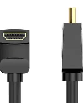 Alternative view of Vention Кабел HDMI Right Angle 90 Degree v2.0 M / M 4K/60Hz Gold - 2M Black - AARBH