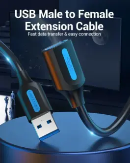 Alternative view of Vention Кабел USB 3.0  Extension AM / AF - 3.0M Black - CBHBI