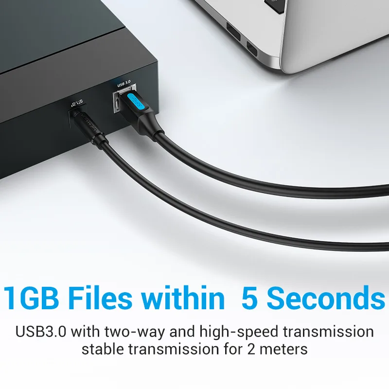 Vention Кабел USB 3.0 AM / BM - 1.5M Black - COOBG - Image 8