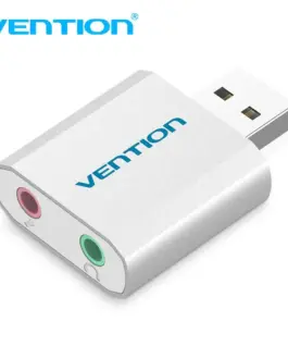 Vention външна звукова карта USB Sound card - Headphones Mic Silver - VAB-S13