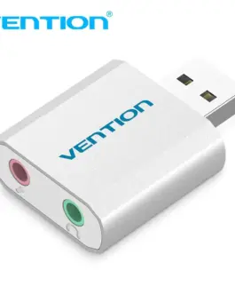 Vention външна звукова карта USB Sound card - Headphones Mic Silver - VAB-S13