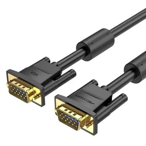 Alternative view of Vention Кабел за монитор Cable VGA HD15 M / M 2.0m Gold Plated, 2 Ferrites - DAEBH