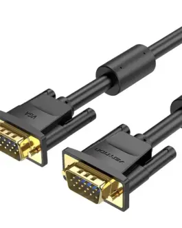 Alternative view of Vention Кабел за монитор Cable VGA HD15 M / M 1.0m Gold Plated, 2 Ferrites - DAEBF