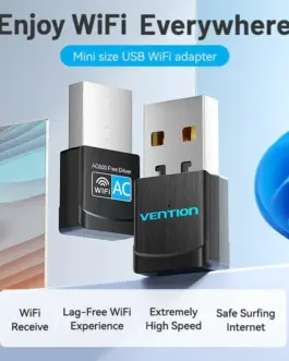 Alternative view of Vention безжичен адаптер WiFi USB adapter Dual Band, 650Mbps, Black - KDSB0