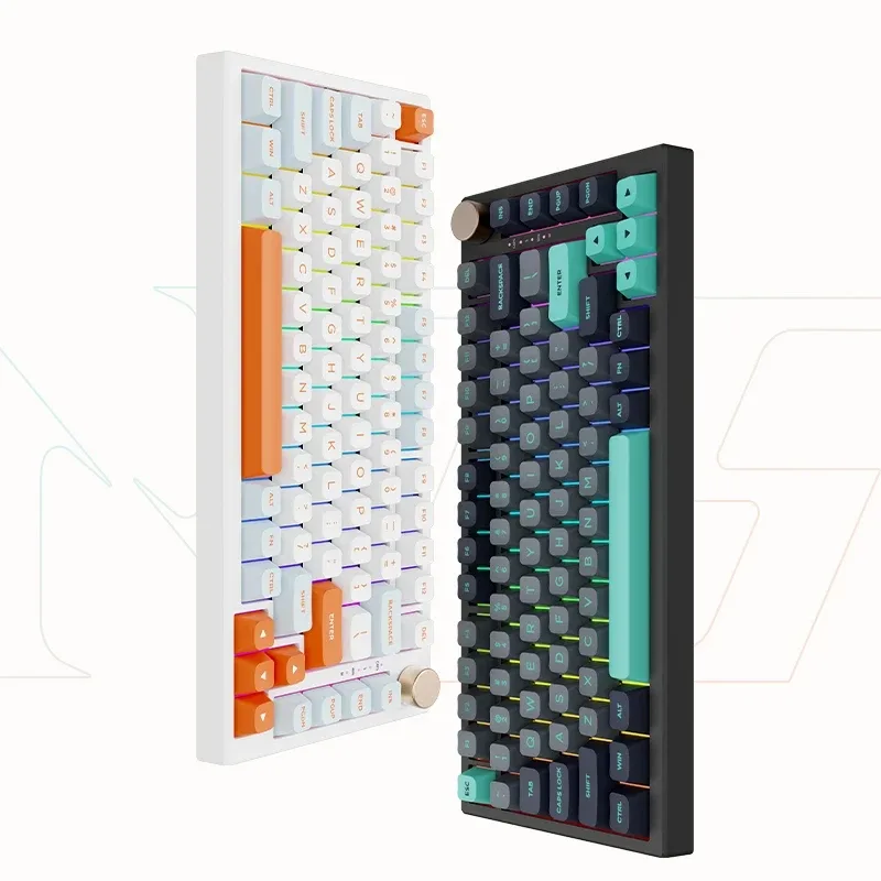 VGN безжична геймърска механична клавиатура Wireless Gaming Mechanical Keyboard - N75 PRO Jelly Orange - Azure Switches, RGB - Image 242