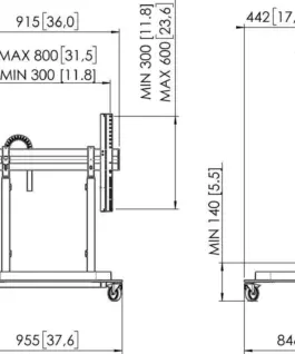 Alternative view of Моторизирана стойка за дисплей, с ръчно управление, RISE 5200