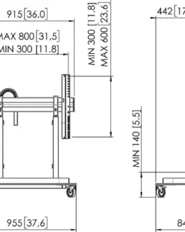 Alternative view of Моторизирана стойка за дисплей, с ръчно управление, RISE 5200