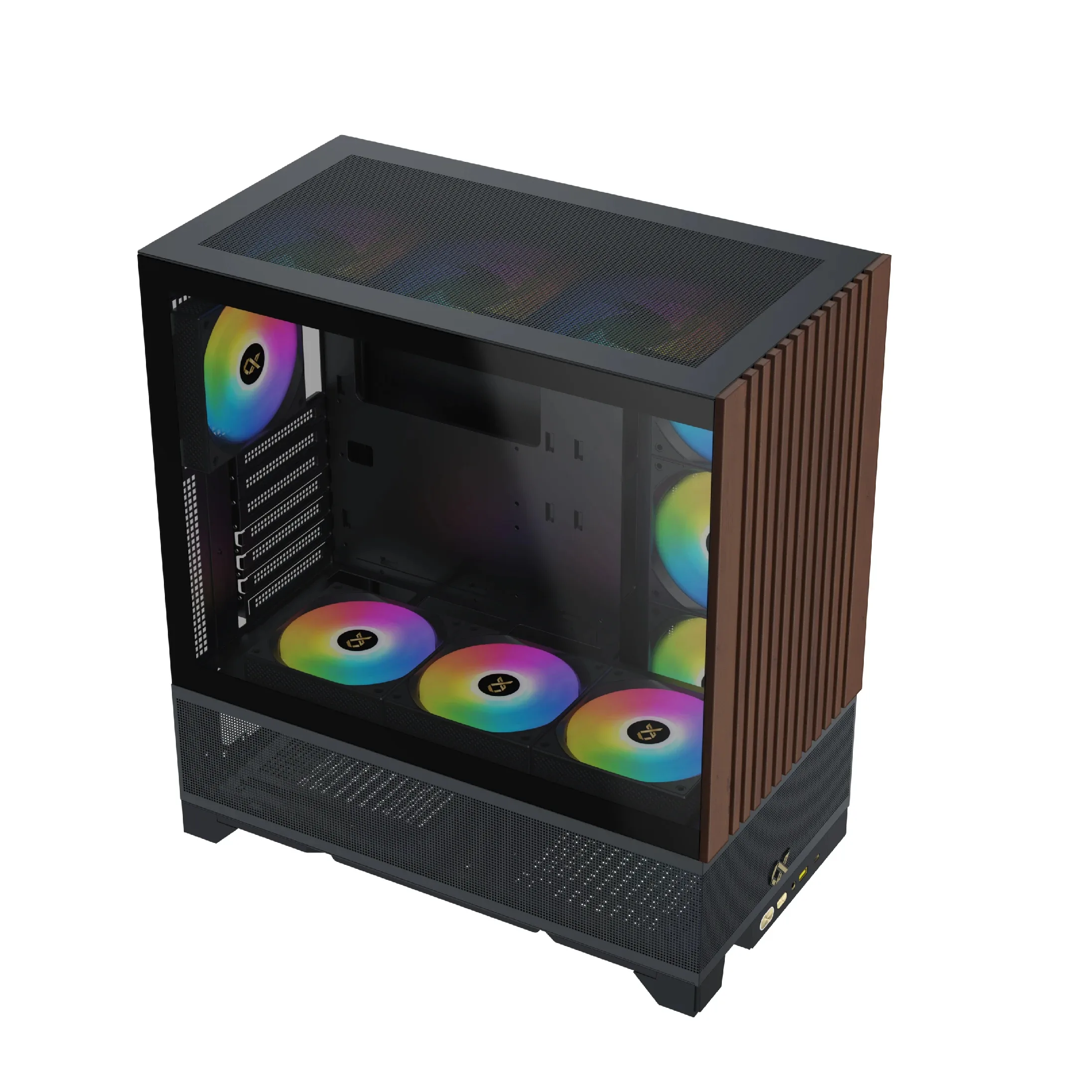 Xigmatek кутия Case EATX - Endorphin WD, Addressable RGB, Wood - Image 182
