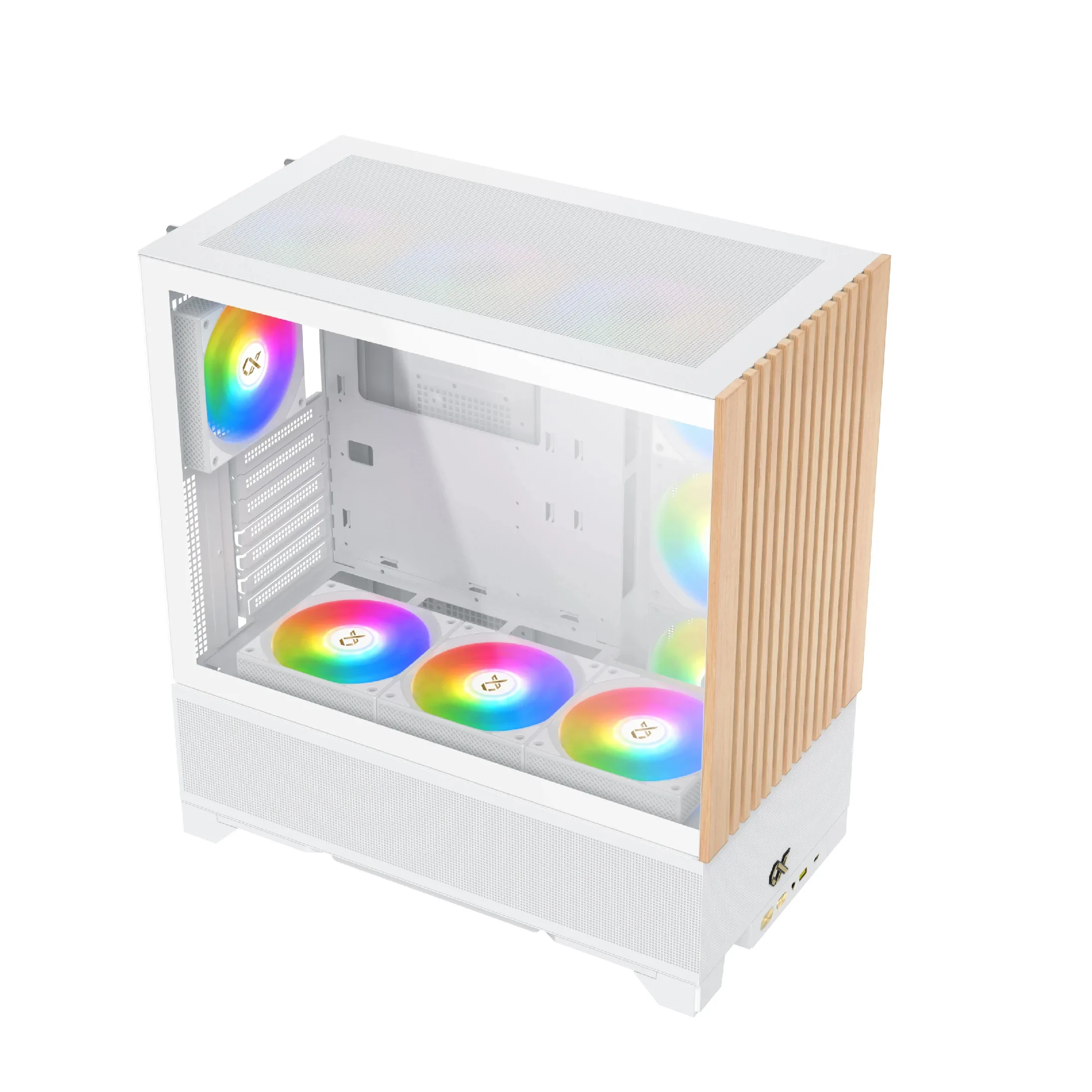 Xigmatek кутия Case EATX - Endorphin WD Arctic, Addressable RGB, Wood - Image 177
