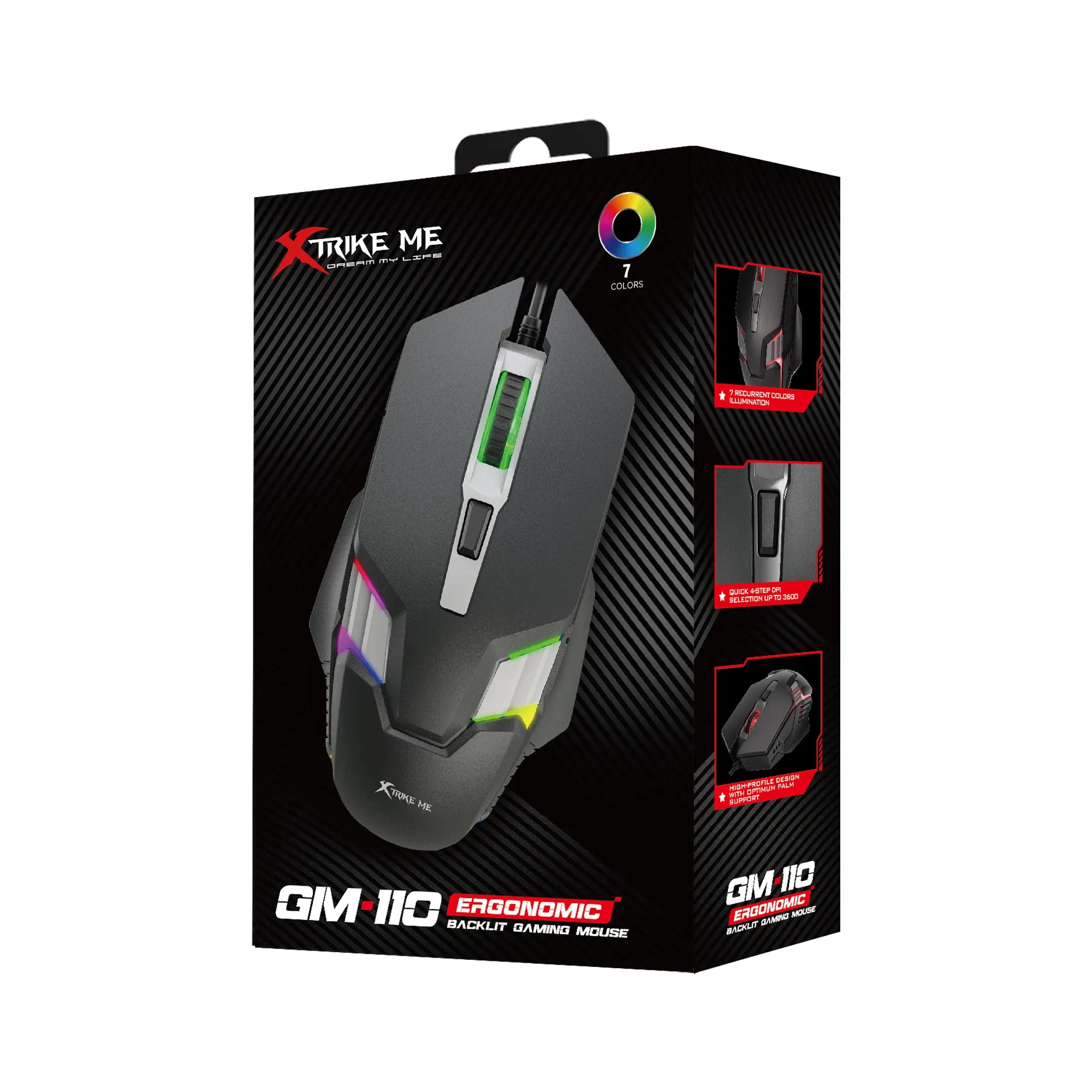 Xtrike ME Геймърска мишка Gaming Mouse GM-110 - 3600dpi - Image 168