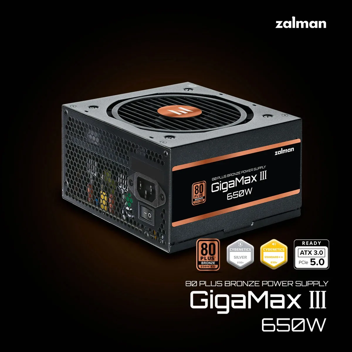 Zalman захранване PSU GigaMax III ATX 3.0 650W Bronze - ZM650-GV3 - Image 35