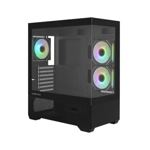 Zalman кутия Case ATX - Chronix BLACK - 3 x 120 mm A-RGB USB-C Tempered Glass