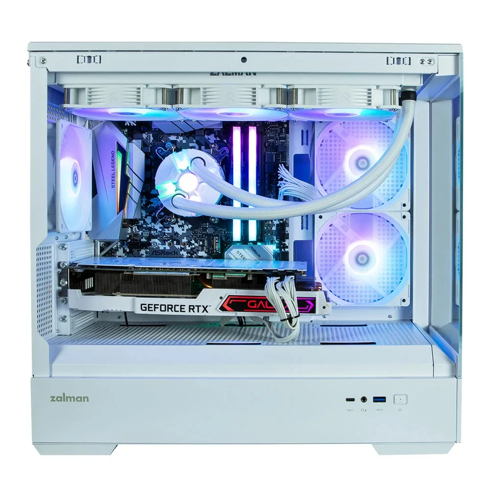 Zalman кутия Case mATX - P30 White - aRGB, Tempered Glass - Image 137