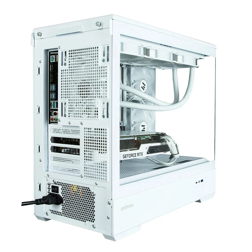 Zalman кутия Case mATX - P30 White - aRGB, Tempered Glass - Image 140