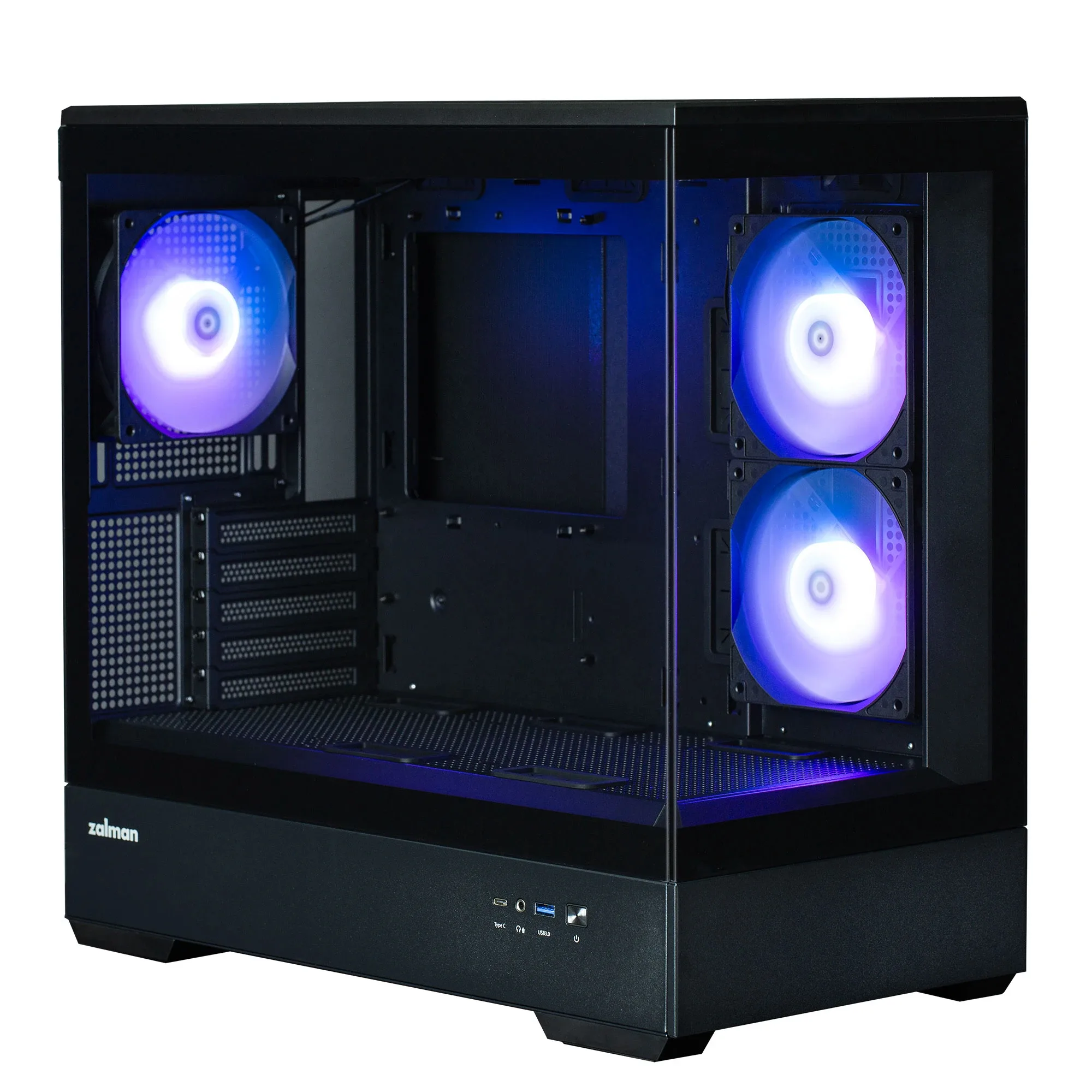 Zalman кутия Case mATX - P30 Black - aRGB, Tempered Glass - Image 148