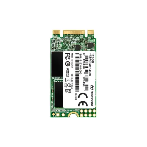 Твърд диск Transcend 128GB TS128GMTS430S M.2 2242 SSD SATA3 B+M Key TLC