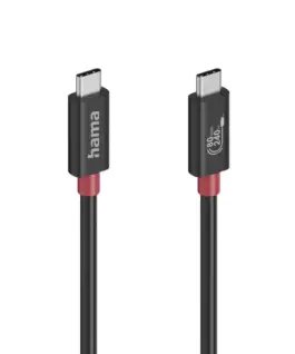 Alternative view of HAMA Кабел USB-C еMarker, USB 4 Gen 4, 80 Gbit/s, 1 м, 5 A, 240 W ,черен