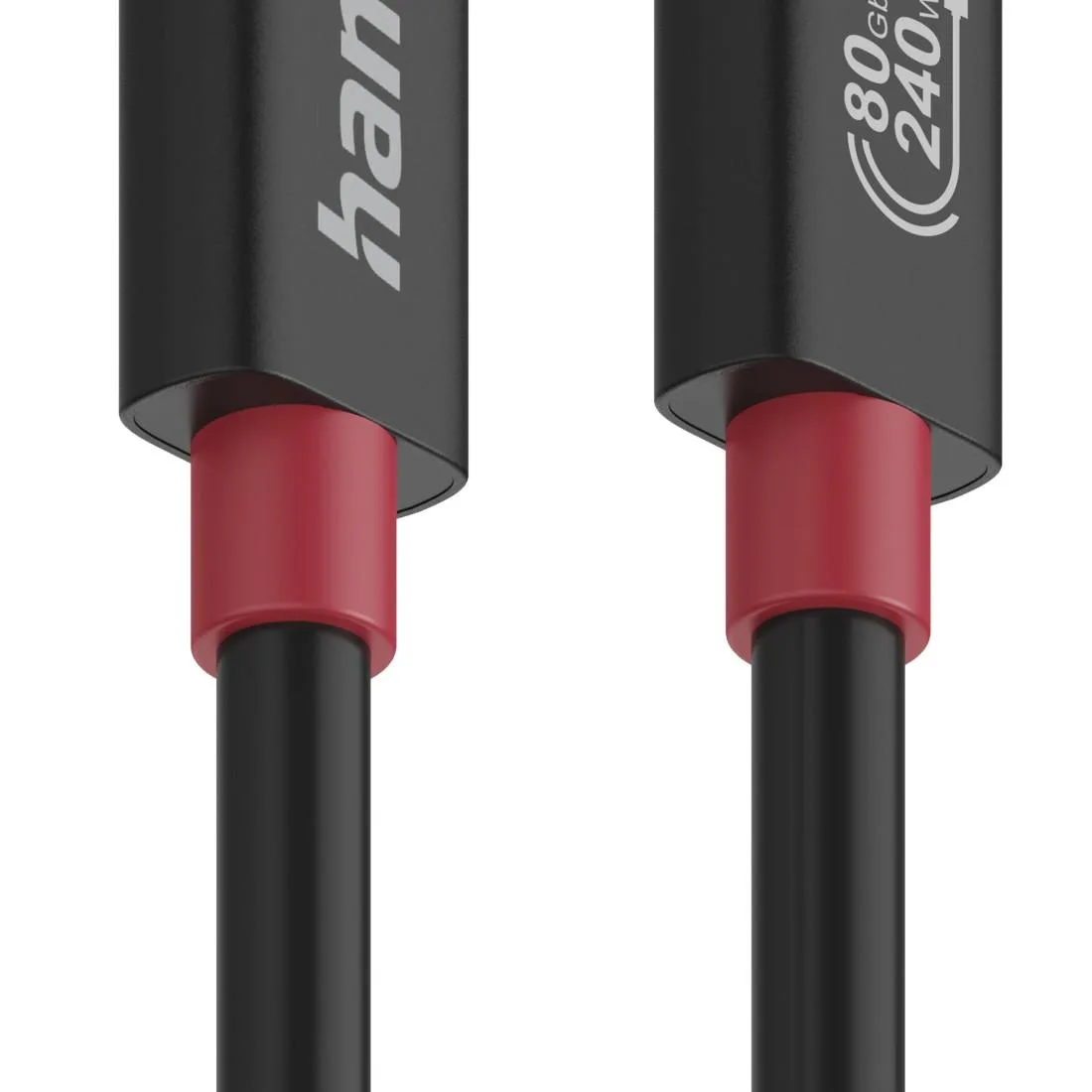 HAMA Кабел USB-C еMarker, USB 4 Gen 4, 80 Gbit/s, 1 м, 5 A, 240 W ,черен - Image 4