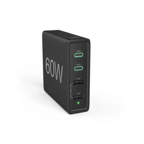 HAMA Зарядна станция 4 порта 60W 2 x USB-C 2 x USB-A PD Fast Charge