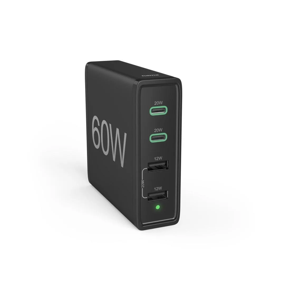 HAMA Зарядна станция 4 порта 60W 2 x USB-C 2 x USB-A PD Fast Charge