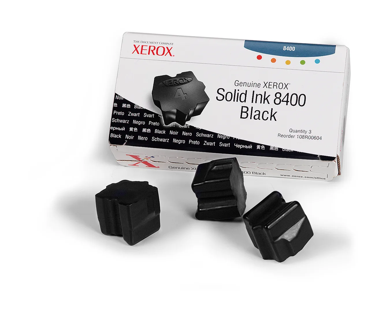 МАСТИЛО ЗА XEROX ColorStix PHASER 8400 - Black - 3 pcs ink Sticks - OUTLET - PN 108R00604