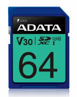 Adata памет card SDXC PremierPro 64GB UHS-I U3 V30 100/80 MB/s