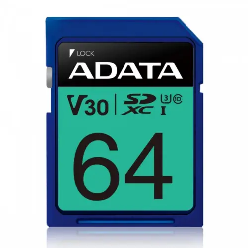 Adata памет card SDXC PremierPro 64GB UHS-I U3 V30 100/80 MB/s