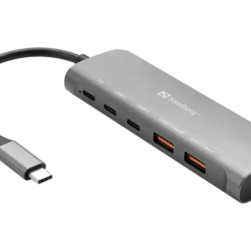 ДОКИНГ СТАНЦИЯ SANDBERG USB-C Dock HDMI + 2xUSB-A + 2xUSB-C + PD100W - Grey - PN