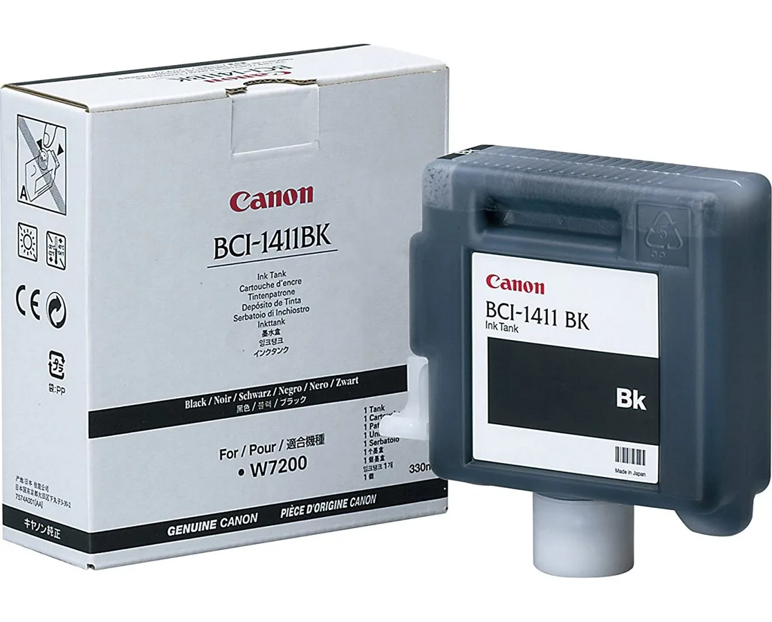 ГЛАВА ЗА CANON W 7200/8200/8400 - Black - ink tank - BCI-1411BK (BCI1411BK) - PN 7574A001