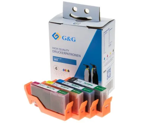 КОМПЛЕКТ 4 ГЛАВИ ЗА HEWLETT PACKARD Photosmart C5380/C6380/D5460/Photosmart Pro B8550 - HIGH CAPACITY - /364XL/ - CN684E