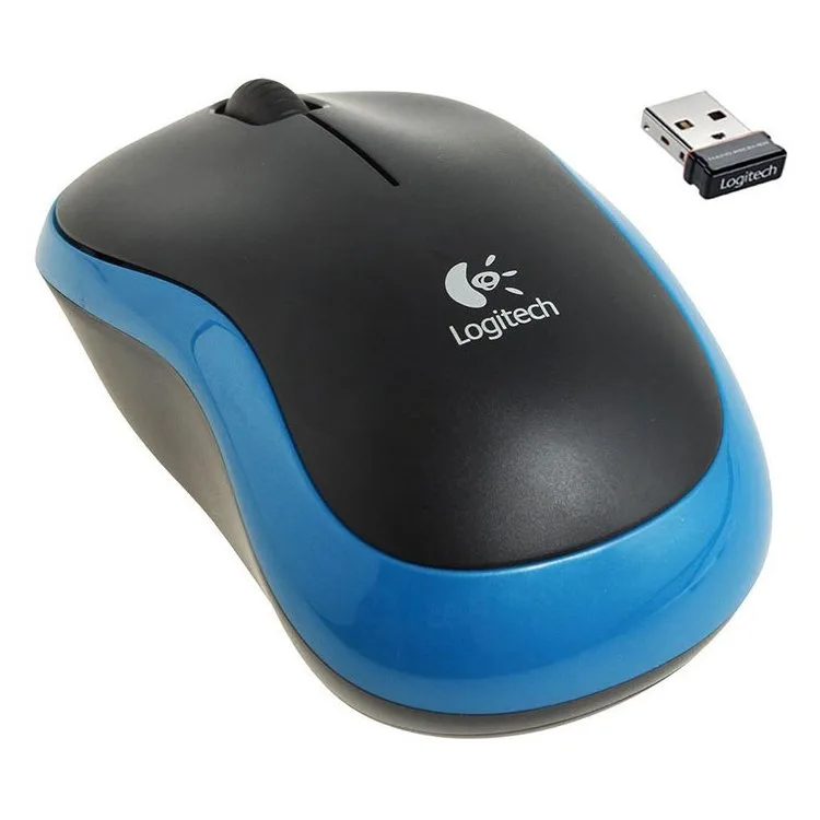Безжична мишка LOGITECH M185 Wireless Mouse - BLUE - EWR2
