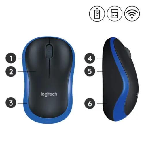 МИШКА LOGITECH M185 – Wireless – Blue – PN 910-002236