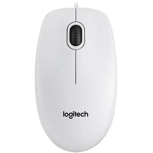 Мишка за компютър LOGITECH B100 Corded Mouse - WHITE - USB - B2B