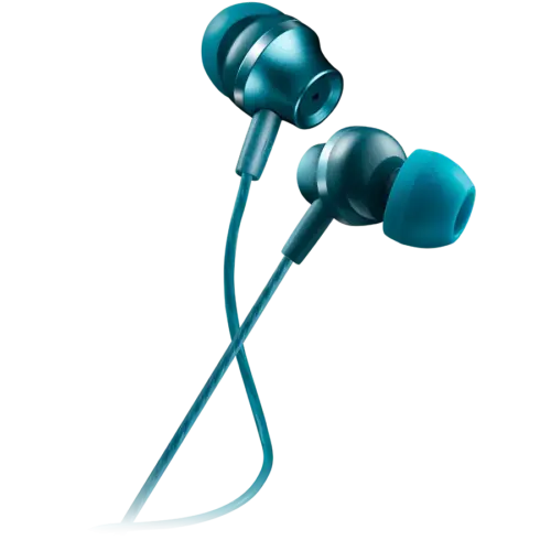 Слушалки CANYON Stereo earphones with microphone metallic shell 1.2M blue-green