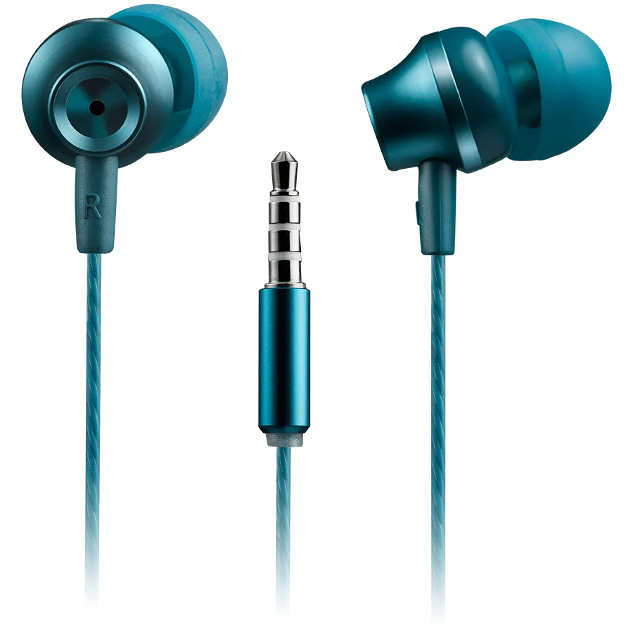 Слушалки CANYON Stereo earphones with microphone, metallic shell, 1.2M, blue-green - Image 35