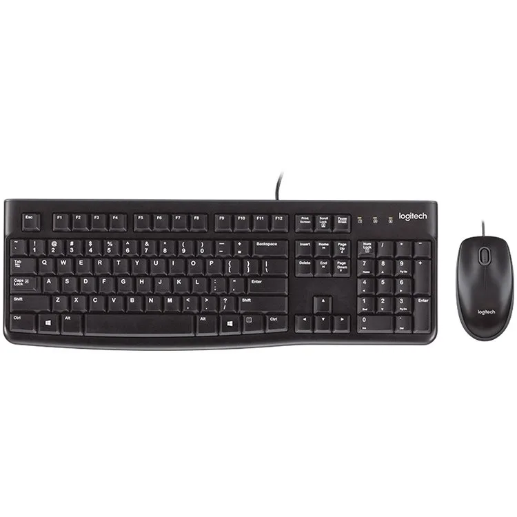 Клавиатура LOGITECH MK120 Corded Combo - BLACK - USB - US INTL - EER