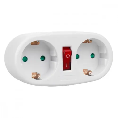 Maclean Splitter double socket MCE338 typ F