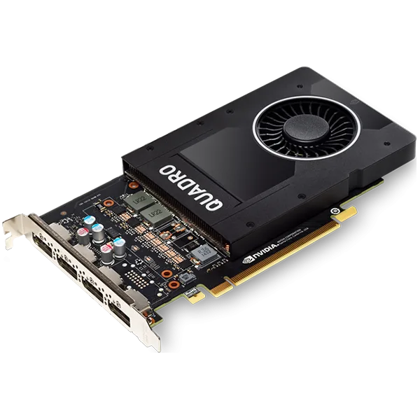 Видео карта PNY NVIDIA QUADRO P2200 5GB GDDR5 160-bit PCIEx16 3.0 DP 1.4 x4 Active cooling TDP 75W FP Retail (1 × DP to