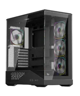 1stPlayer кутия Case ATX - GM7 Black - 4 x 120 mm A-RGB fans included USB-C