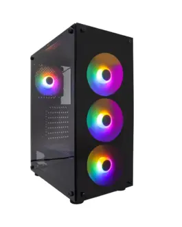 1stPlayer Кутия Case ATX - Fire Dancing V3-B RGB - 4 fans included