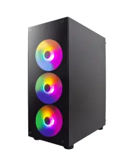 Alternative view of 1stPlayer Кутия Case ATX - Fire Dancing V3-B RGB - 4 fans included