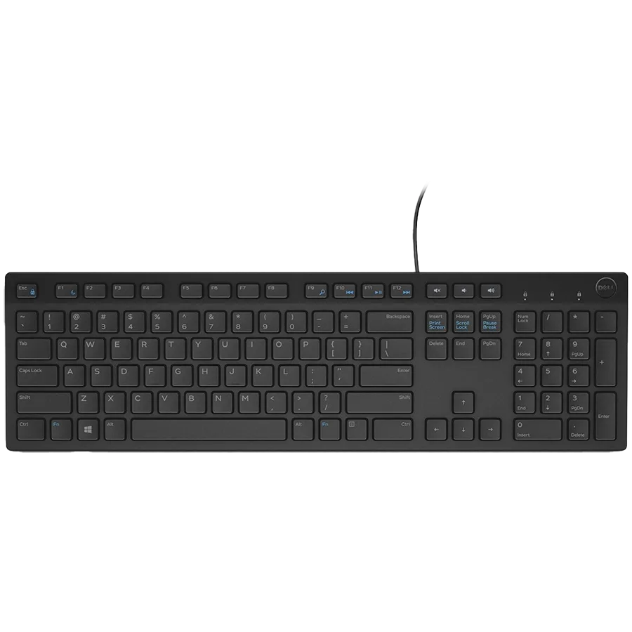 Клавиатура Keyboard Dell KB216 Multimedia US International (QWERTY) Black