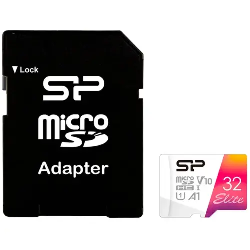 Карта памет Silicon Power New Elite /class10 32GB mSD Card A1 V10 UHS-1 (U1) R/W: up to 100/30 MB/s A1 V10 ECC function