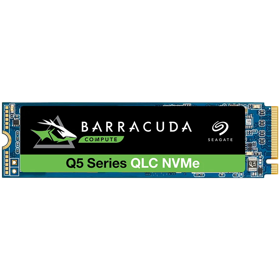 SSD диск SSD SEAGATE BarraCuda Q5 1TB M.2 2280-S2 PCIe Gen3 x4 NVMe 1.3 Read/Write: 2400/1700 MBps TBW