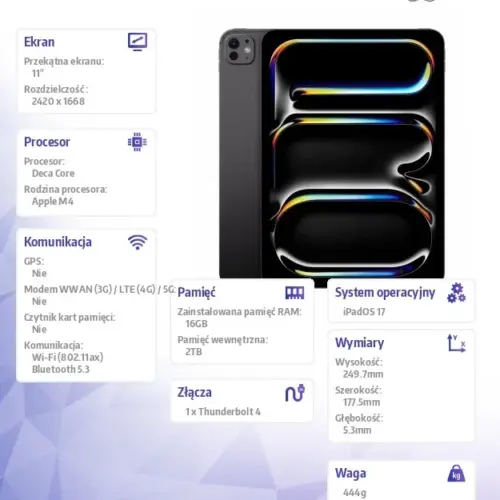 Alternative view of Apple iPad Pro 11 inch Wi-Fi 2TB - Space черен