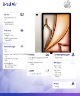Alternative view of Apple IPAD AIR 11 WIFI 256GB STL