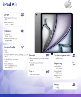 Alternative view of Apple IPAD AIR 13 WIFI 512GB SPG