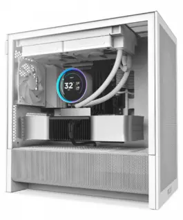 NZXT кутия за компютър H3 Flow mATX mini Tower бял