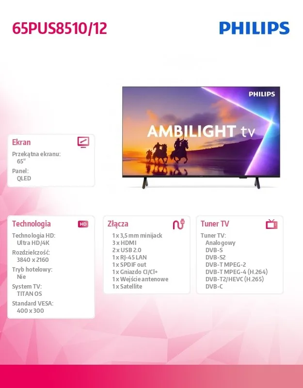 Philips TV QLED 65 inches 65PUS8510/12 - Image 5