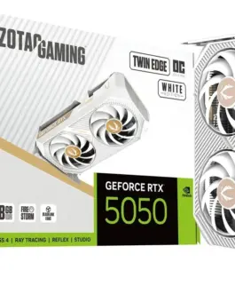 Alternative view of ZOTAC видео карта GeForce RTX 5050 TWIN EDGE OC 8GB GDDR6 128bit 3DP/HDMI бял